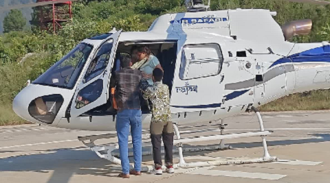 पहाड़ी क्षेत्र में जीवनदायिनी एयर एंबुलेंस, गर्भवती महिला को उच्च स्तरीय इलाज के लिए भेजा गया..